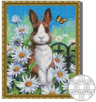 Mozaic cu diamante Art Gallery Premium Rabbit In Daisies 40x50cm (QB206166)