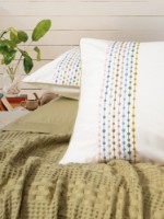 Lenjerie de pat Cotton Box Aura Pebble Mustard imaginea #4 — magazin online Desire.md