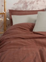 Lenjerie de pat Cotton Box Natura Vilo Tile Red imaginea #2 — magazin online Desire.md
