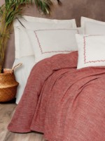 Lenjerie de pat Cotton Box Embrova Loom Claret Red imaginea #2 — magazin online Desire.md