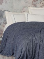 Lenjerie de pat Cotton Box Embrova Loom Navy Blue imaginea #2 — magazin online Desire.md
