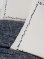 Lenjerie de pat Cotton Box Embrova Loom Navy Blue imaginea #3 — magazin online Desire.md