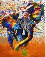 Tablou pe numere Colora Colored Elephant 40x50cm (GX31052)