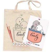 Set de decorare Rosa Ecobag-Painting Cute Bunnies (N0003623)