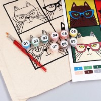 Set de decorare Rosa Ecobag-Painting Cats With Glasses (N0003620) imaginea #3 — magazin online Desire.md