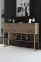 Masă consolă Hanah Home Luxe Gold Walnut