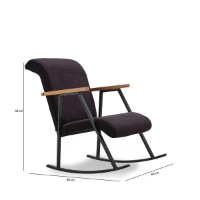 Кресло-качалка Atelier Del Sofa Yoka Black фото №5 — интернет-магазин Desire.md