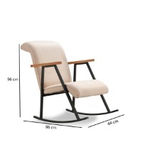 Кресло-качалка Atelier Del Sofa Yoka Cream фото №5 — интернет-магазин Desire.md