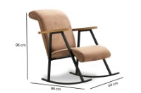 Кресло-качалка Atelier Del Sofa Yoka Light Brown фото №5 — интернет-магазин Desire.md