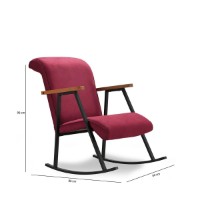 Кресло-качалка Atelier Del Sofa Yoka Maroon фото №5 — интернет-магазин Desire.md