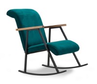 Fotoliu balansoar Atelier Del Sofa Yoka Petrol Blue imaginea #3 — magazin online Desire.md