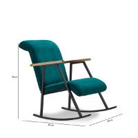 Fotoliu balansoar Atelier Del Sofa Yoka Petrol Blue imaginea #5 — magazin online Desire.md