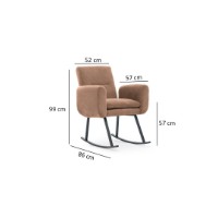 Fotoliu balansoar Atelier Del Sofa Kono Light Brown imaginea #6 — magazin online Desire.md