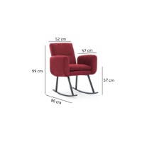 Кресло-качалка Atelier Del Sofa Kono Maroon фото №6 — интернет-магазин Desire.md