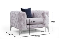 Кресло Atelier Del Sofa Como Light Grey фото №7 — интернет-магазин Desire.md