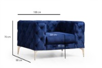 Кресло Atelier Del Sofa Como Navy Blue фото №4 — интернет-магазин Desire.md
