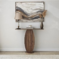 Masă consolă Hanah Home Ellittica Walnut