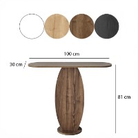Masă consolă Hanah Home Ellittica Walnut imaginea #7 — magazin online Desire.md