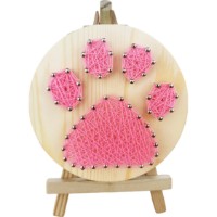 Pictură cu fir New World Pink Paw 11x11cm (DHAA28300)