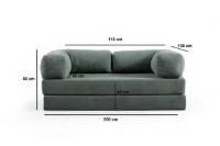 Canapea fără carcasă Atelier Del Sofa Via Con Green imaginea #6 — magazin online Desire.md