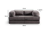 Бескаркасный диван Atelier Del Sofa Via Con Grey фото №7 — интернет-магазин Desire.md