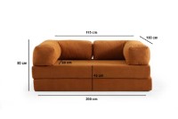 Бескаркасный диван Atelier Del Sofa Via Con Orange фото №8 — интернет-магазин Desire.md