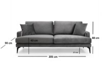 Диван Atelier Del Sofa Papira 3 Seater Grey фото №6 — интернет-магазин Desire.md
