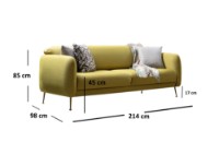 Диван Atelier Del Sofa Sevilla 3 Seater Yellow фото №5 — интернет-магазин Desire.md