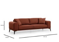 Диван Atelier Del Sofa Kenzo 3 Tile Red фото №5 — интернет-магазин Desire.md