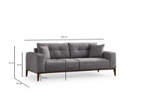 Canapea Atelier Del Sofa Sinor 3 Seater Light Grey imaginea #8 — magazin online Desire.md