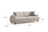 Canapea Atelier Del Sofa Nice 3 Seater Cream imaginea #8 — magazin online Desire.md