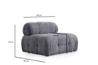 Canapea Atelier Del Sofa Petite 3 Grey imaginea #11 — magazin online Desire.md