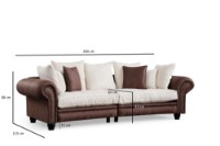 Canapea Atelier Del Sofa Fresno 3 Brown White imaginea #8 — magazin online Desire.md