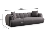 Диван Atelier Del Sofa Puffy 3 Plain Anthracite фото №8 — интернет-магазин Desire.md