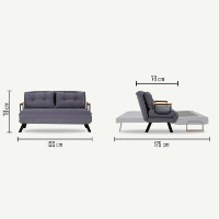 Диван Atelier Del Sofa Sando 2 Seater Dark Grey фото №14 — интернет-магазин Desire.md