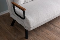 Canapea Atelier Del Sofa Sando 2 Seater Teddy Fabric White imaginea #4 — magazin online Desire.md