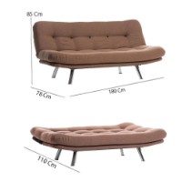 Canapea Atelier Del Sofa Misa Small Sofabed Light Brown imaginea #8 — magazin online Desire.md