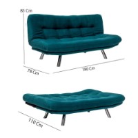 Диван Atelier Del Sofa Misa Small Sofabed Petrol Green фото №10 — интернет-магазин Desire.md