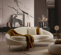 Canapea Atelier Del Sofa Eses Cream Bouclett