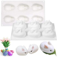 Mold siliconic New World Easter Bunny 6pcs (E26000112) imaginea #3 — magazin online Desire.md