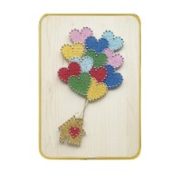 Pictură cu fir New World House On Balloons-Hearts 21x30cm (DHACE28038)