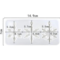 Mold siliconic New World Snowflakes 3pcs (С2502346) imaginea #2 — magazin online Desire.md