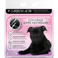 Covorașe absorbante pentru câini și pisici 4Dog Charcoal 60x60cm 10pcs
