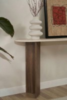 Masă consolă Hanah Home Sira Travertine/Walnut imaginea #6 — magazin online Desire.md