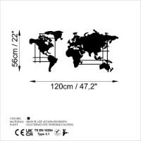 Panou decorativ Wallity World Map L imaginea #6 — magazin online Desire.md