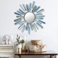 Panou decorativ Wallity Metal Art Mirror Sun