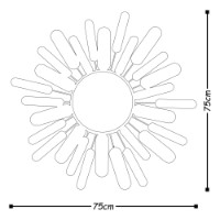 Panou decorativ Wallity Metal Art Mirror Sun imaginea #3 — magazin online Desire.md