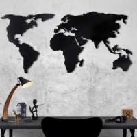 Panou decorativ Wallity World Map Silhouette