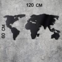 Panou decorativ Wallity World Map Silhouette imaginea #3 — magazin online Desire.md