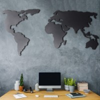 Panou decorativ Wallity World Map Silhouette imaginea #5 — magazin online Desire.md